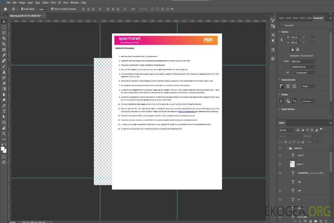 Nigéria Spectranet incroyable facture de services publics Internet pour les entreprises Formats Word et PDF, 3 pages template